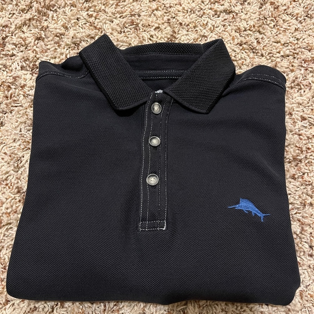 Men’s Tommy Bahama SUPIMA cotton polo size small-black